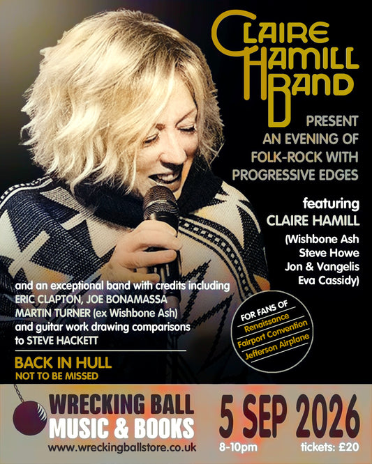 Claire Hamill Band   -   Sat Sept 5th 2026  8pm-10pm