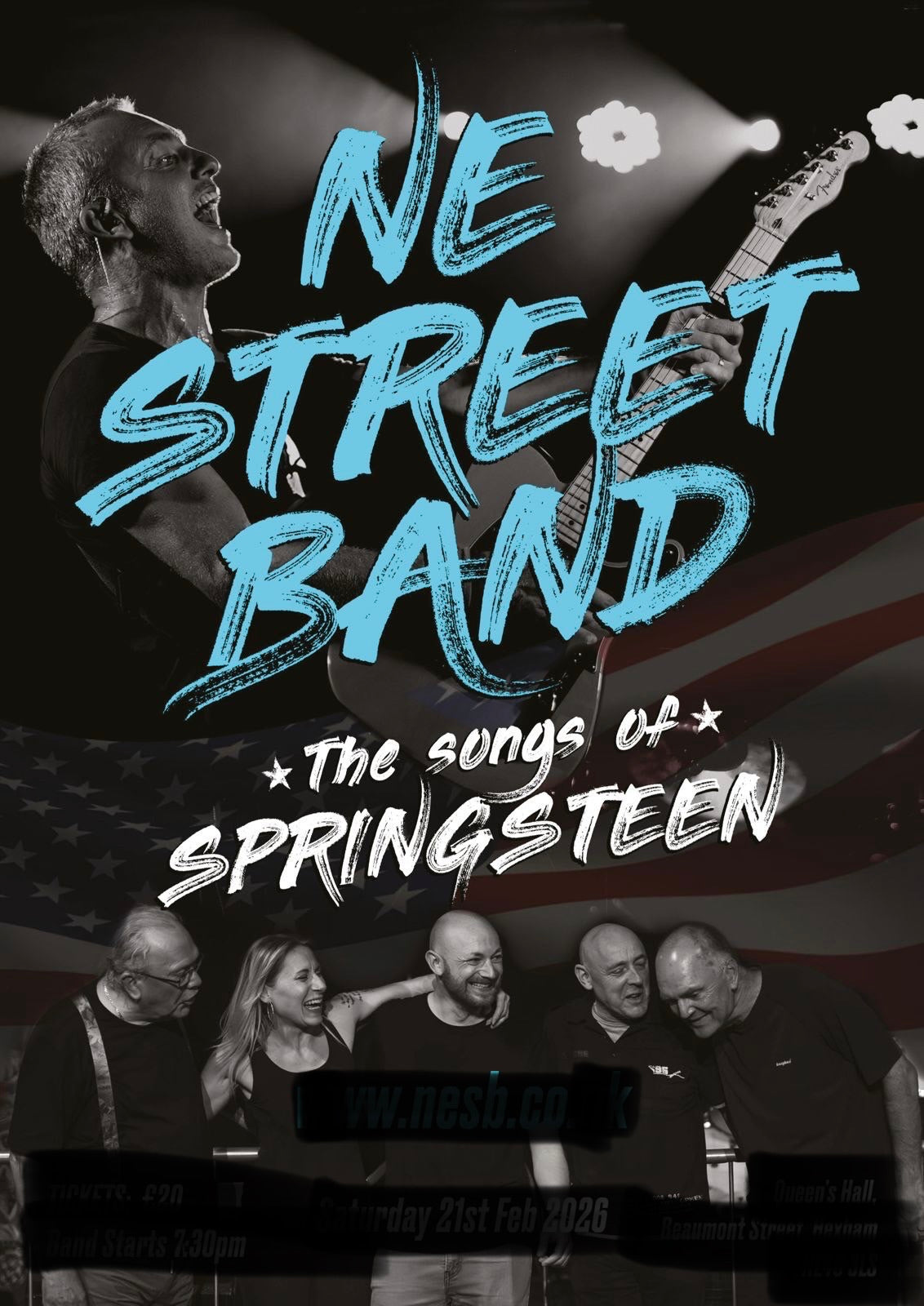 The NE Street Band - Springsteen Tribute  Sat March 20th 2027  7-30pm-10pm
